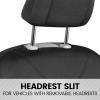 imageBDK UltraSleek Purple Seat Covers for Cars TwoTone Front Seat Covers with Matching Back Car Seat Cover Made to Fit Most Auto Truck Van SUV Interior Car Accessories Full SetBlack