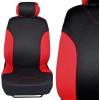 imageBDK UltraSleek Purple Seat Covers for Cars TwoTone Front Seat Covers with Matching Back Car Seat Cover Made to Fit Most Auto Truck Van SUV Interior Car Accessories Full SetRed
