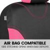 imageBDK UltraSleek Purple Seat Covers for Cars TwoTone Front Seat Covers with Matching Back Car Seat Cover Made to Fit Most Auto Truck Van SUV Interior Car Accessories Full SetPink