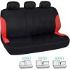 imageBDK UltraSleek Purple Seat Covers for Cars TwoTone Front Seat Covers with Matching Back Car Seat Cover Made to Fit Most Auto Truck Van SUV Interior Car Accessories Full SetRed