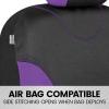 imageBDK UltraSleek Purple Seat Covers for Cars TwoTone Front Seat Covers with Matching Back Car Seat Cover Made to Fit Most Auto Truck Van SUV Interior Car Accessories Full SetPurple