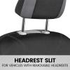 imageBDK UltraSleek Purple Seat Covers for Cars TwoTone Front Seat Covers with Matching Back Car Seat Cover Made to Fit Most Auto Truck Van SUV Interior Car Accessories Full SetGray