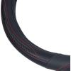 imageBDK UltraSport Series Steering Wheel CoverSynthetic Leather Perforated Design ampamp Stitching All Black Carbon FiberBlack w Red Stitching