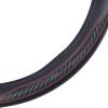 imageBDK UltraSport Series Steering Wheel CoverSynthetic Leather Perforated Design ampamp Stitching All Black Carbon FiberBlack w Red Stitching
