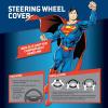 imageBDK Warner Bros DC Comics Batman Steering Wheel Cover  Ergonomic Grip Universal Size 145155 in Protects and Insulates Your Wheel Car Accessories for Car Truck Van SUVSuperman Steering Wheel Cover