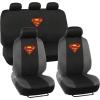 imageBDK Warner Bros DC Comics Wonder Woman Car Accessories Full 9 Piece Set Polyester Seat Covers Black ampamp Red Universal Fit for Car Truck Van SUV Side Airbag Compatible Easy to InstallFull Set