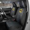 imageBDK Warner Bros DC Comics Wonder Woman Car Accessories Full 9 Piece Set Polyester Seat Covers Black ampamp Red Universal Fit for Car Truck Van SUV Side Airbag Compatible Easy to Install2 Front