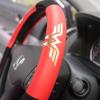 imageBDK Warner Bros DC Comics Wonder Woman Steering Wheel Cover  Car Accessories for Women Superhero Heroine Gift Ideas Original Red White Blue WonderWoman Logo Universal Standard Fit 145155 Inches