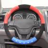 imageBDK Warner Bros DC Comics Wonder Woman Steering Wheel Cover  Car Accessories for Women Superhero Heroine Gift Ideas Original Red White Blue WonderWoman Logo Universal Standard Fit 145155 Inches