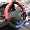 imageBDK Warner Bros DC Comics Wonder Woman Steering Wheel Cover  Car Accessories for Women Superhero Heroine Gift Ideas Original Red White Blue WonderWoman Logo Universal Standard Fit 145155 Inches