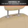 imageBDK carXS Black Leather Car Seat Covers Full Set 9Piece Faux Seat Covers for Cars Includes Front and Back Seat Cover Automotive Seat Covers for Trucks SUVBeige