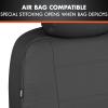 imageBDK carXS Black Leather Car Seat Covers Full Set 9Piece Faux Seat Covers for Cars Includes Front and Back Seat Cover Automotive Seat Covers for Trucks SUVBlack