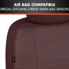 imageBDK carXS Black Leather Car Seat Covers Full Set 9Piece Faux Seat Covers for Cars Includes Front and Back Seat Cover Automotive Seat Covers for Trucks SUVBurgundy