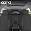 imageBDK carXS Black Leather Car Seat Covers Full Set 9Piece Faux Seat Covers for Cars Includes Front and Back Seat Cover Automotive Seat Covers for Trucks SUVBlack