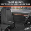 imageBDK carXS Black Leather Car Seat Covers Full Set 9Piece Faux Seat Covers for Cars Includes Front and Back Seat Cover Automotive Seat Covers for Trucks SUVBlack