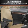 imageBDK carXS Black Leather Car Seat Covers Full Set 9Piece Faux Seat Covers for Cars Includes Front and Back Seat Cover Automotive Seat Covers for Trucks SUVBeige