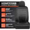 imageBDK carXS FreshMesh Car Seat Covers Full Set with Charcoal Accent  Mesh Front Seat Covers with Split Bench Back Seat Protector Interior Covers for Auto Truck Van SUVCharcoal