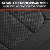 imageBDK carXS FreshMesh Car Seat Covers Full Set with Charcoal Accent  Mesh Front Seat Covers with Split Bench Back Seat Protector Interior Covers for Auto Truck Van SUVBlack