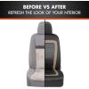 imageBDK carXS FreshMesh Car Seat Covers Full Set with Charcoal Accent  Mesh Front Seat Covers with Split Bench Back Seat Protector Interior Covers for Auto Truck Van SUVBeige