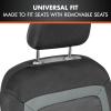 imageBDK carXS FreshMesh Car Seat Covers Full Set with Charcoal Accent  Mesh Front Seat Covers with Split Bench Back Seat Protector Interior Covers for Auto Truck Van SUVGray