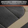 imageBDK carXS FreshMesh Car Seat Covers Full Set with Charcoal Accent  Mesh Front Seat Covers with Split Bench Back Seat Protector Interior Covers for Auto Truck Van SUVBeige