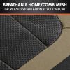 imageBDK carXS FreshMesh Car Seat Covers Full Set with Charcoal Accent  Mesh Front Seat Covers with Split Bench Back Seat Protector Interior Covers for Auto Truck Van SUVBeige