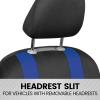 imageBDK carXS Seat Covers for Cars Light Gray TwoTone Car Seat Covers with Matching Back Seat Cover Made to Fit Most Auto Truck Van SUV Interior Car Accessories Car Seat Cover Full SetBlack  Blue