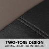 imageBDK carXS Seat Covers for Cars Light Gray TwoTone Car Seat Covers with Matching Back Seat Cover Made to Fit Most Auto Truck Van SUV Interior Car Accessories Car Seat Cover Full SetBlack  Beige