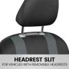 imageBDK carXS Seat Covers for Cars Light Gray TwoTone Car Seat Covers with Matching Back Seat Cover Made to Fit Most Auto Truck Van SUV Interior Car Accessories Car Seat Cover Full SetBlack  Gray