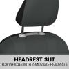 imageBDK carXS Seat Covers for Cars Light Gray TwoTone Car Seat Covers with Matching Back Seat Cover Made to Fit Most Auto Truck Van SUV Interior Car Accessories Car Seat Cover Full SetSolid Charcoal Gray