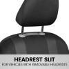imageBDK carXS Seat Covers for Cars Light Gray TwoTone Car Seat Covers with Matching Back Seat Cover Made to Fit Most Auto Truck Van SUV Interior Car Accessories Car Seat Cover Full SetBlack  Charcoal Gray