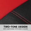 imageBDK carXS Seat Covers for Cars Light Gray TwoTone Car Seat Covers with Matching Back Seat Cover Made to Fit Most Auto Truck Van SUV Interior Car Accessories Car Seat Cover Full SetBlack  Red