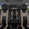 imageBDK carXS Seat Covers for Cars Light Gray TwoTone Car Seat Covers with Matching Back Seat Cover Made to Fit Most Auto Truck Van SUV Interior Car Accessories Car Seat Cover Full SetBlack  Beige