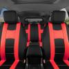 imageBDK carXS Seat Covers for Cars Light Gray TwoTone Car Seat Covers with Matching Back Seat Cover Made to Fit Most Auto Truck Van SUV Interior Car Accessories Car Seat Cover Full SetBlack  Red