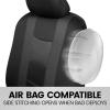 imageBDK carXS Seat Covers for Cars Light Gray TwoTone Car Seat Covers with Matching Back Seat Cover Made to Fit Most Auto Truck Van SUV Interior Car Accessories Car Seat Cover Full SetBlack  Charcoal Gray