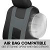 imageBDK carXS Seat Covers for Cars Light Gray TwoTone Car Seat Covers with Matching Back Seat Cover Made to Fit Most Auto Truck Van SUV Interior Car Accessories Car Seat Cover Full SetBlack  Gray