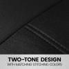 imageBDK carXS Seat Covers for Cars Light Gray TwoTone Car Seat Covers with Matching Back Seat Cover Made to Fit Most Auto Truck Van SUV Interior Car Accessories Car Seat Cover Full SetBlack