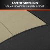 imageBDK carXS Turismo Car Seat Covers Full Set Beige TwoTone Front Seat Covers with Split Rear Bench Back Seat Cover Automotive Seat Covers for Trucks SUV Van AutoBeige
