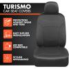 imageBDK carXS Turismo Car Seat Covers Full Set Beige TwoTone Front Seat Covers with Split Rear Bench Back Seat Cover Automotive Seat Covers for Trucks SUV Van AutoBlack