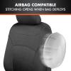 imageBDK carXS Turismo Car Seat Covers Full Set Beige TwoTone Front Seat Covers with Split Rear Bench Back Seat Cover Automotive Seat Covers for Trucks SUV Van AutoBlack