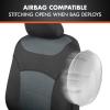 imageBDK carXS Turismo Car Seat Covers Full Set Beige TwoTone Front Seat Covers with Split Rear Bench Back Seat Cover Automotive Seat Covers for Trucks SUV Van AutoCharcoal Gray