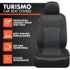 imageBDK carXS Turismo Car Seat Covers Full Set Beige TwoTone Front Seat Covers with Split Rear Bench Back Seat Cover Automotive Seat Covers for Trucks SUV Van AutoCharcoal Gray