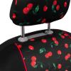 imageBDKdusty rose Floral Faux Leather Car Seat Covers for Front Seats 2 Pack  Flower Pattern Front Seat Cover Set Sideless Design for Easy Installation Fits Most Car Truck Van and SUVCheeky Cherry