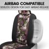 imageBDKdusty rose Floral Faux Leather Car Seat Covers for Front Seats 2 Pack  Flower Pattern Front Seat Cover Set Sideless Design for Easy Installation Fits Most Car Truck Van and SUVCatalina Floral