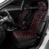 imageBDKdusty rose Floral Faux Leather Car Seat Covers for Front Seats 2 Pack  Flower Pattern Front Seat Cover Set Sideless Design for Easy Installation Fits Most Car Truck Van and SUVCheeky Cherry
