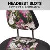 imageBDKdusty rose Floral Faux Leather Car Seat Covers for Front Seats 2 Pack  Flower Pattern Front Seat Cover Set Sideless Design for Easy Installation Fits Most Car Truck Van and SUVCatalina Floral