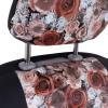 imageBDKdusty rose Floral Faux Leather Car Seat Covers for Front Seats 2 Pack  Flower Pattern Front Seat Cover Set Sideless Design for Easy Installation Fits Most Car Truck Van and SUVDusty Rose