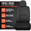 imageBDk Faux Leather Car Seat Cover Full Set  Front ampamp Rear Split Bench Black Seat Covers For SUV ampamp Truck Seat Covers Airbag Compatible  Interior Protective Seat Covers for Car Seats ampamp Car AccessoriesBlack