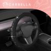 imageLeatherette Crystal Bling Steering Wheel Cover for Car SUV Glitter Sparkle Rhinestone Cute Car Accessories for Women Universal Fit Standard Size Fits 145quot15quot  Pink wRainbow BlingBlack w Black Bling
