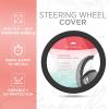 imageLeatherette Crystal Bling Steering Wheel Cover for Car SUV Glitter Sparkle Rhinestone Cute Car Accessories for Women Universal Fit Standard Size Fits 145quot15quot  Pink wRainbow BlingBlack w Black Bling